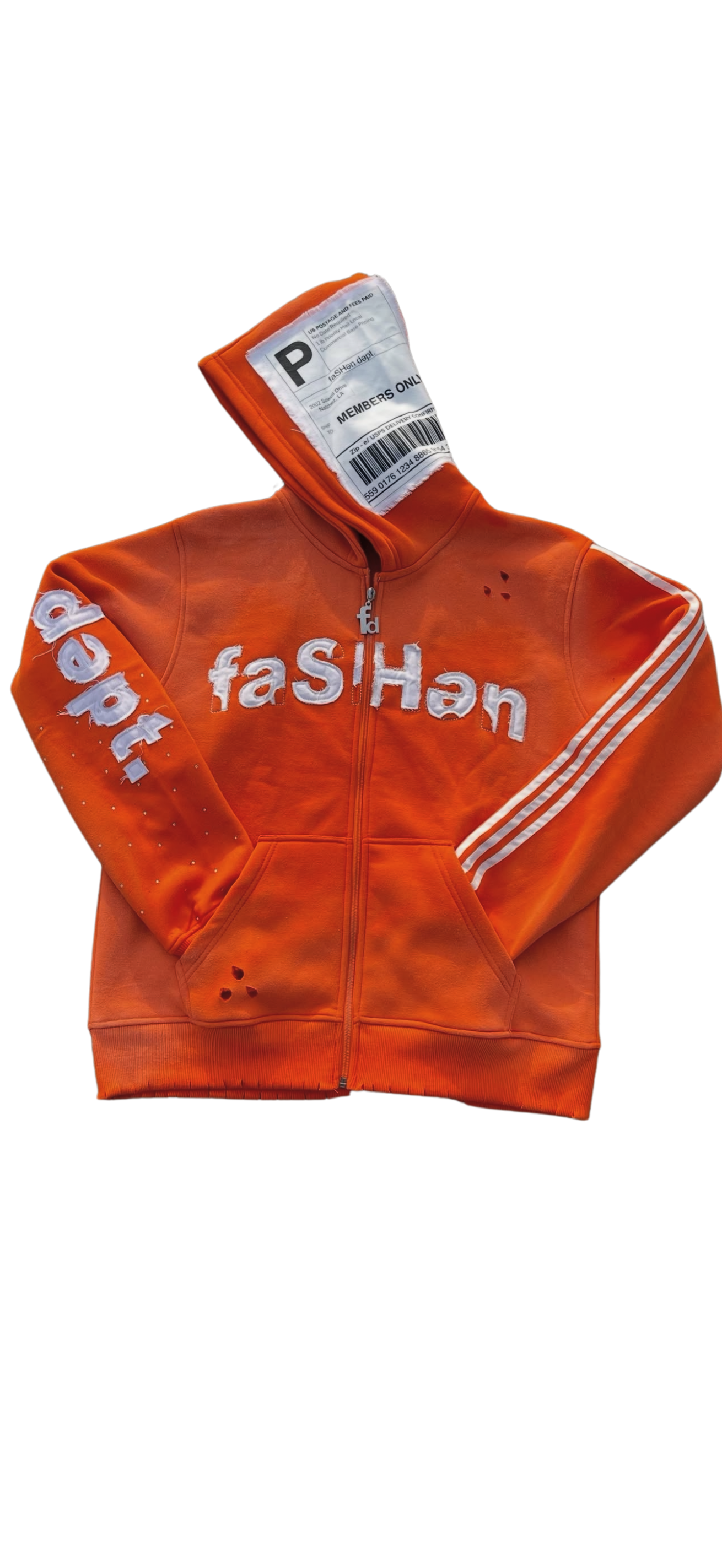 “Label zip-ups” Orange