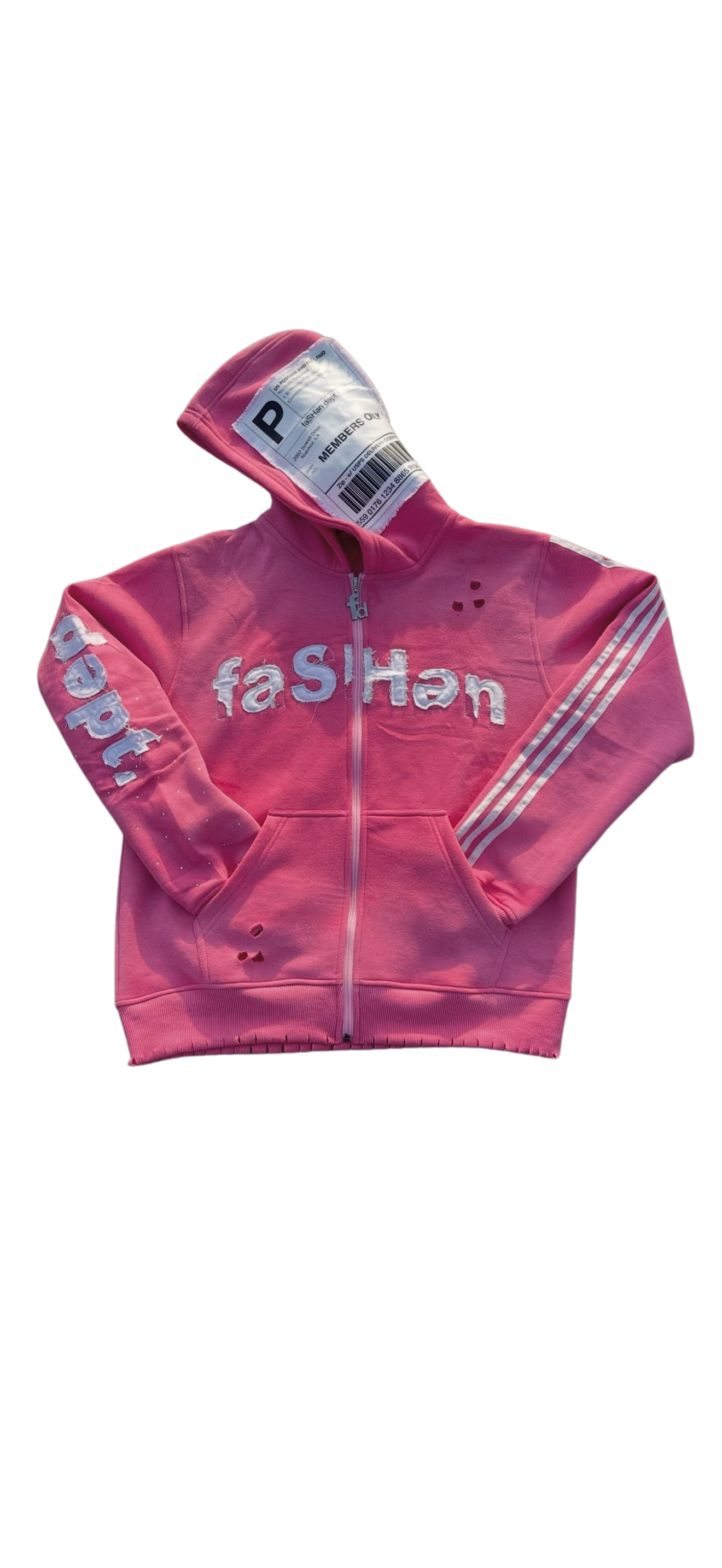 “Label zip-ups” Pink